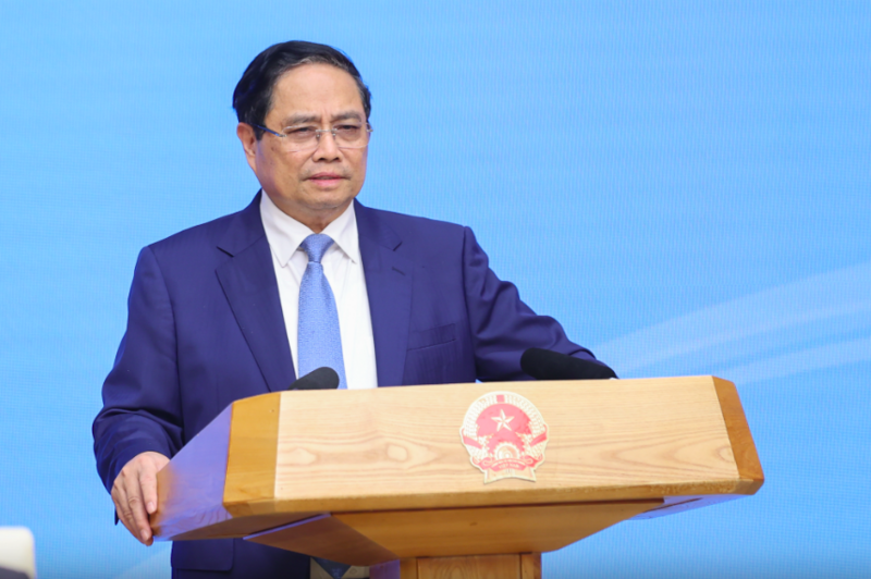 Thủ tướng Chính phủ Phạm Minh Chính phát biểu tại cuộc họp. Ảnh: VGP/Nhật Bắc