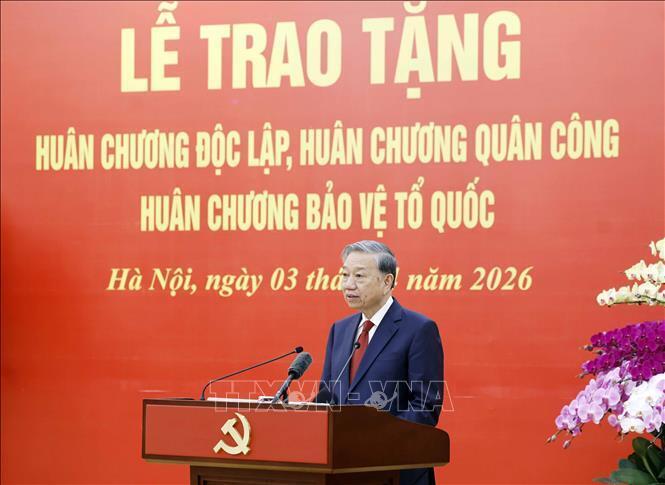 Tổng Bí thư Tô Lâm phát biểu. Ảnh: Thống Nhất/TTXVN