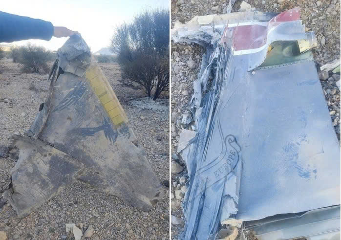 Các hình ảnh được cho là mảnh vỡ của chiếc máy bay chiến đấu F-15 bị Iran bắn rơi, ban đầu bị lầm tưởng là F-35 - Ảnh: X