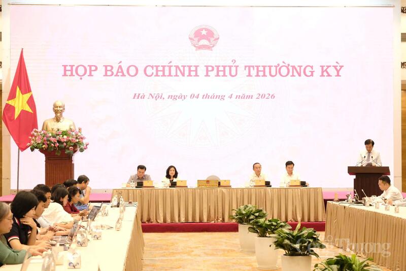 Họp báo Chính phủ thường kỳ tháng 3/2026. Ảnh: Lê An