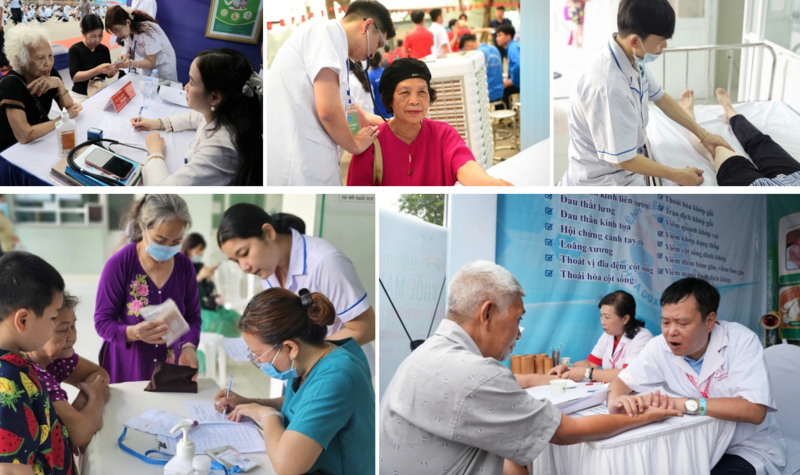 Hoạt động khám, tư vấn sức khoẻ hưởng ứng Ngày Sức khoẻ toàn dân 7/4 cho người dân được thực hiện trên mọi miền Tổ quốc - Ảnh: SKĐS