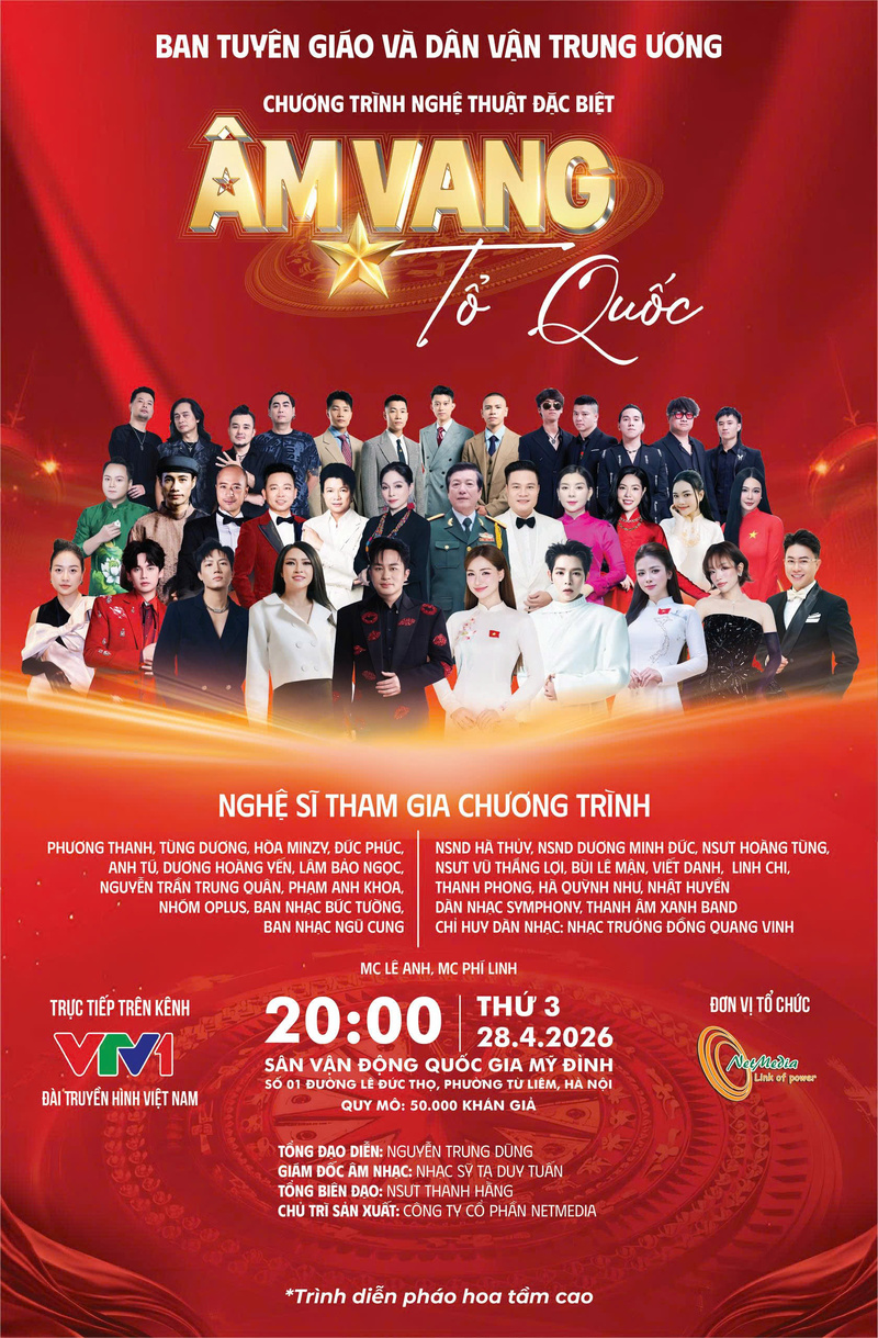 Nhiều cán bộ, chiến sĩ bộ đội, công an các lực lượng và nghệ sĩ sẽ cùng tham gia vào chương trình "Âm vang Tổ quốc".