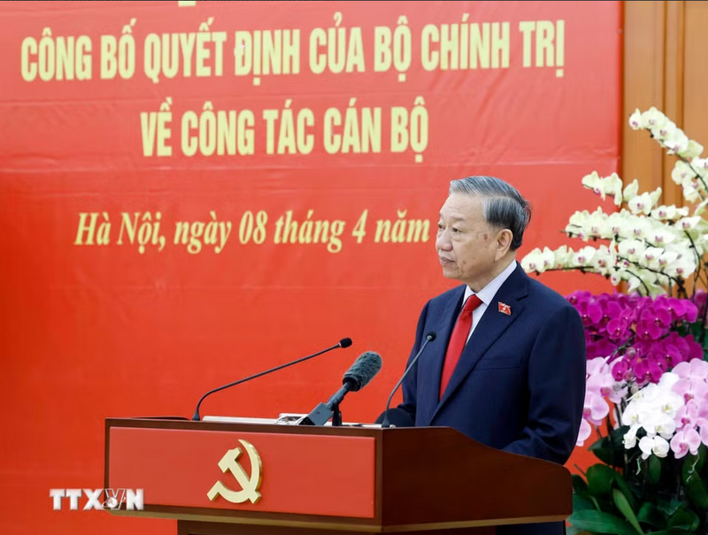 Tổng Bí thư, Chủ tịch nước Tô Lâm phát biểu tại hội nghị. Ảnh: TTXVN