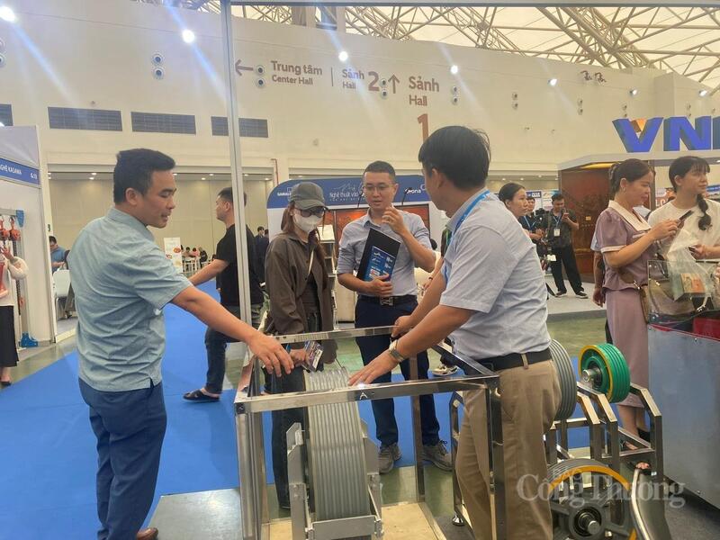 Gian hàng của Công ty Cổ phần Xây lắp và Thiết bị công nghiệp MEKAMIC tại Vietnam Expo 2026. Ảnh: Hải Linh