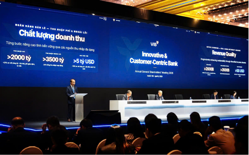 Đại hội đồng cổ đông thường niên VIB năm 2026 diễn ra tại TP. Hồ Chí Minh vào sáng ngày 8/4/2026