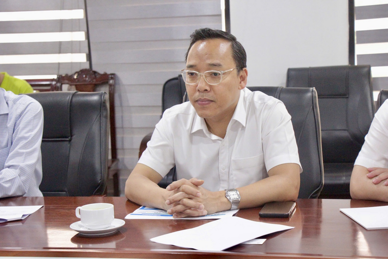 Thứ trưởng Bộ Công Thương Nguyễn Hoàng Long tại buổi làm việc.