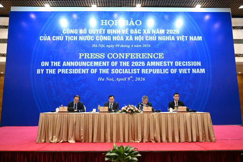 Họp báo công bố Quyết định số 457/QĐ-CTN ngày 07/4/2026 của Chủ tịch nước về đặc xá năm 2026. Ảnh: Nguyên Khánh