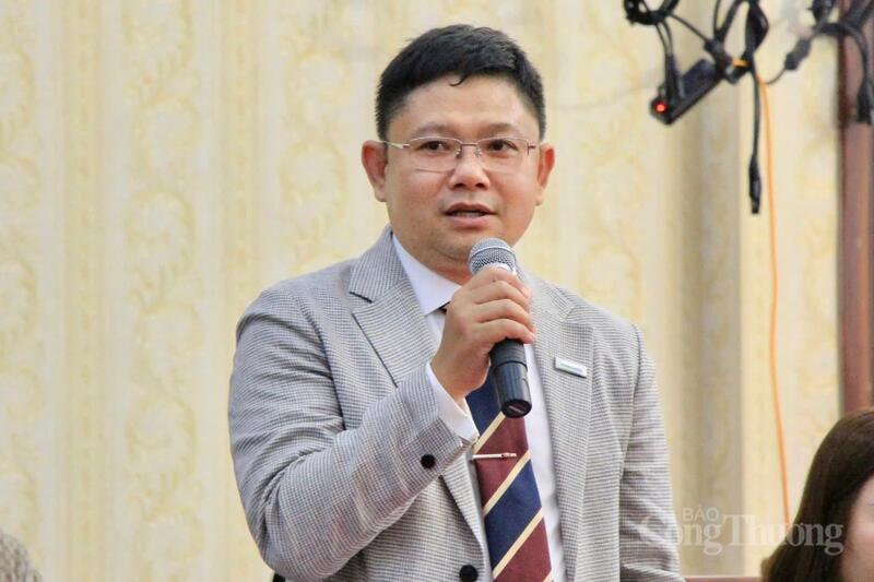 Đại diện Công ty Cổ phần Dược phẩm Pharmacity chia sẻ tại sự kiện.