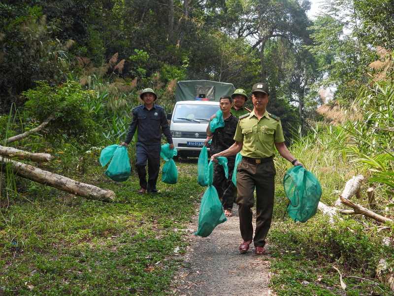 Khu vực thả thuộc vùng lõi Vườn Quốc gia Kon Ka Kinh - có hệ sinh thái rừng tự nhiên đặc trưng.