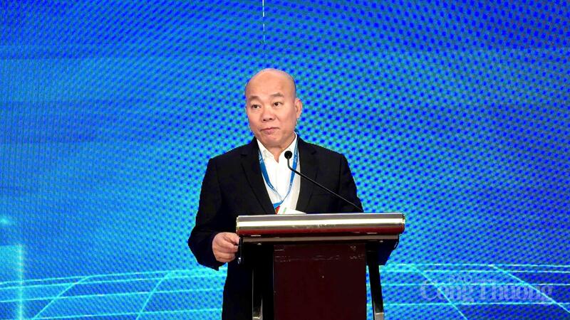 Ông Vũ Bá Phú - Cục trưởng Cục Xúc tiến thương mại phát biểu tại toạ đàm