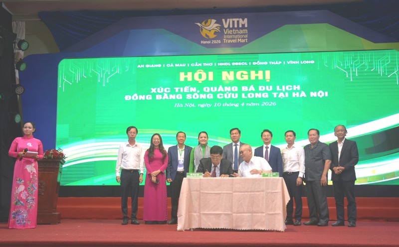 Hội nghị xúc tiến, quảng bá du lịch Đồng bằng sông Cửu Long là dịp để mở rộng liên kết, hợp tác du lịch. Ảnh: Minh Nhã