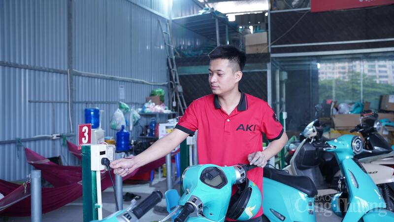 Mô hình trạm sạc xe điện kết hợp với nghỉ ngơi cho các tài xế. Ảnh: T.D