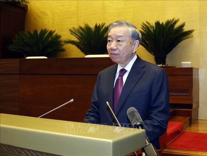 Tổng Bí thư, Chủ tịch nước Tô Lâm phát biểu chỉ đạo . Ảnh: TTXVN