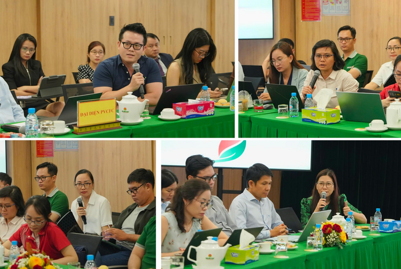 Nhà đầu tư thảo luận về định hướng tăng trưởng và kế hoạch 5 năm. Ảnh: PVCFC