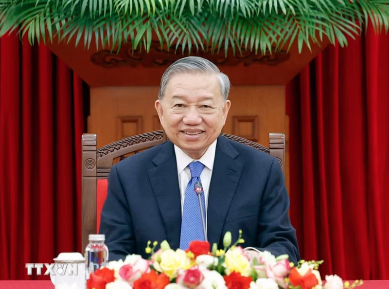 Tổng Bí thư, Chủ tịch nước Tô Lâm điện đàm với bà Takaichi Sanae, Chủ tịch Đảng Dân chủ Tự do Nhật Bản (LDP), Thủ tướng Nhật Bản. Ảnh: Thống Nhất/TTXVN