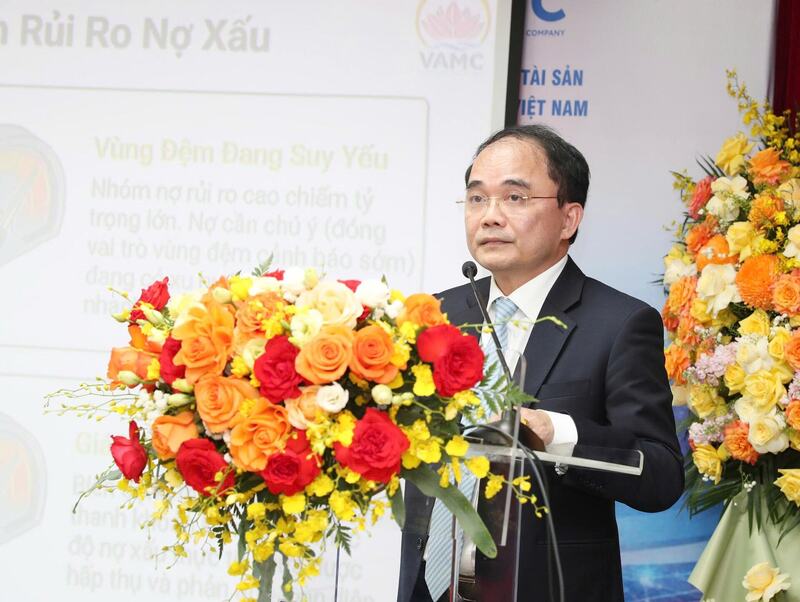 Quyền Tổng Giám đốc VAMC Đặng Đình Thích nhấn mạnh: "Nếu không xử lý hiệu quả, nợ xấu sẽ trở thành điểm nghẽn của tăng trưởng; nếu xử lý đúng, nợ xấu sẽ trở thành nguồn lực cho phát triển".