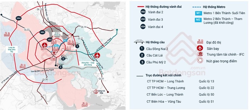 TP. Hồ Chí Minh nâng cấp hạ tầng liên kết vùng, thúc đẩy kết nối giữa các cực tăng trưởng kinh tế và đô thị vệ tinh (Ảnh: Batdongsan.com.vn)