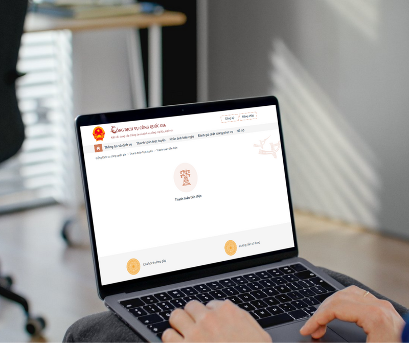 Thanh toán tiền điện trên Cổng Dịch vụ công quốc gia