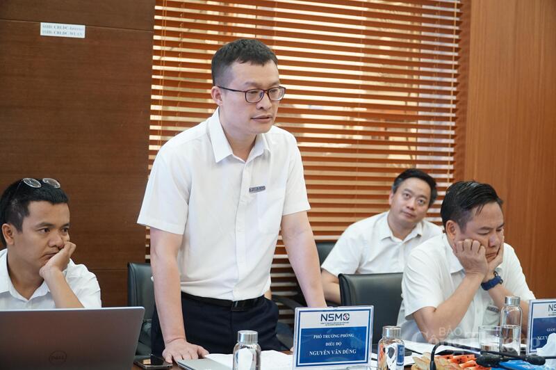 Đại diện lãnh đạo phòng điều độ NSMO phát biểu đánh giá, góp ý sau diễn tập