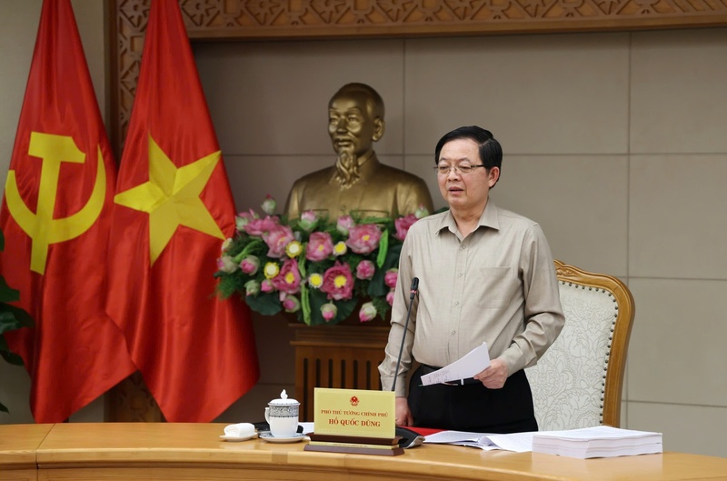 Phó Thủ tướng Hồ Quốc Dũng chủ trì cuộc làm việc với Bộ Khoa học và Công nghệ, Bộ Nông nghiệp và Môi trường, Bộ Dân tộc và Tôn giáo về cắt giảm, đơn giản hoá thủ tục hành chính, điều kiện kinh doanh - Ảnh: VGP/Gia Huy