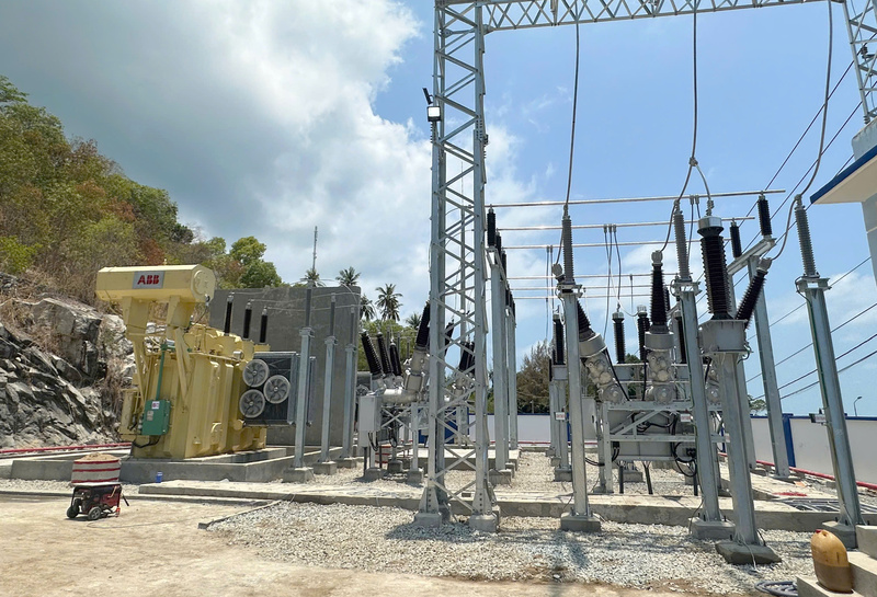 Máy biến áp 25MVA tại Trạm biến áp 110kV Lại Sơn. Ảnh: Đức Thắng