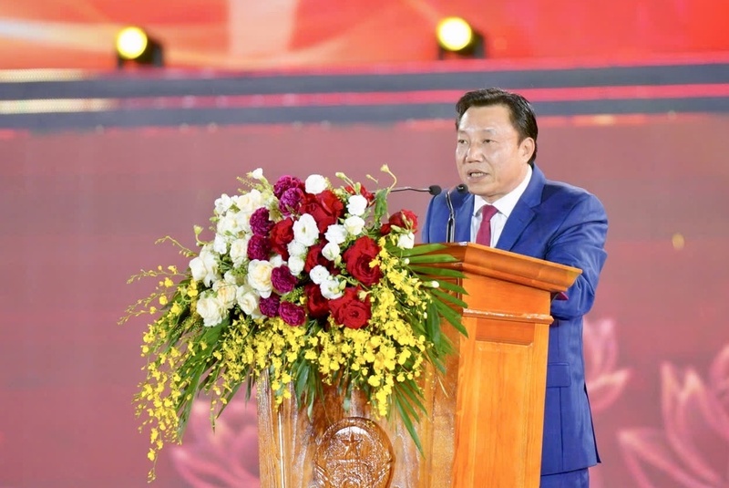 Phó Chủ tịch UBND tỉnh Phú Thọ Nguyễn Huy Ngọc phát biểu khai mạc. Ảnh: CTV