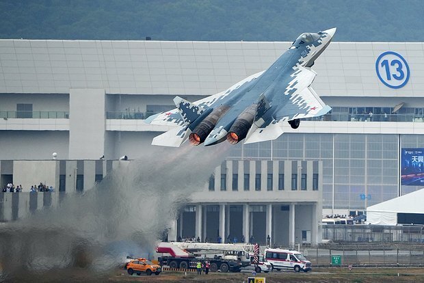 Máy bay chiến đấu Su-57. Ảnh: TASS