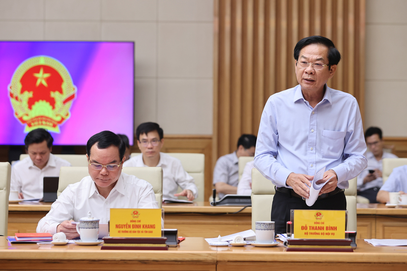 Bộ trưởng Bộ Nội vụ Đỗ Thanh Bình phát biểu - Ảnh: VGP/Nhật Bắc