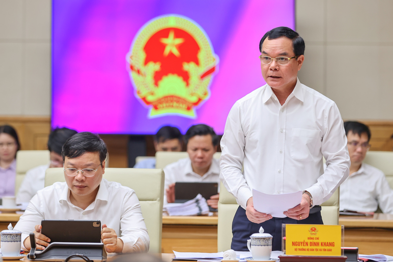 Bộ trưởng Bộ Dân tộc và Tôn giáo Nguyễn Đình Khang phát biểu - Ảnh: VGP/Nhật Bắc