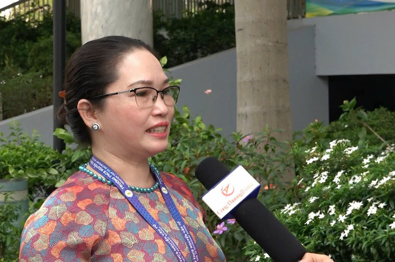 Cô Phạm Thị Thanh Bình, Phó Hiệu trưởng Trường THCS Nguyễn Văn Tố. Ảnh: Minh Anh.