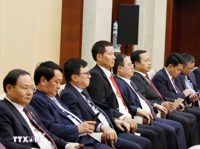 Các đại biểu dự buổi tiếp. (Ảnh: Thống Nhất/TTXVN)