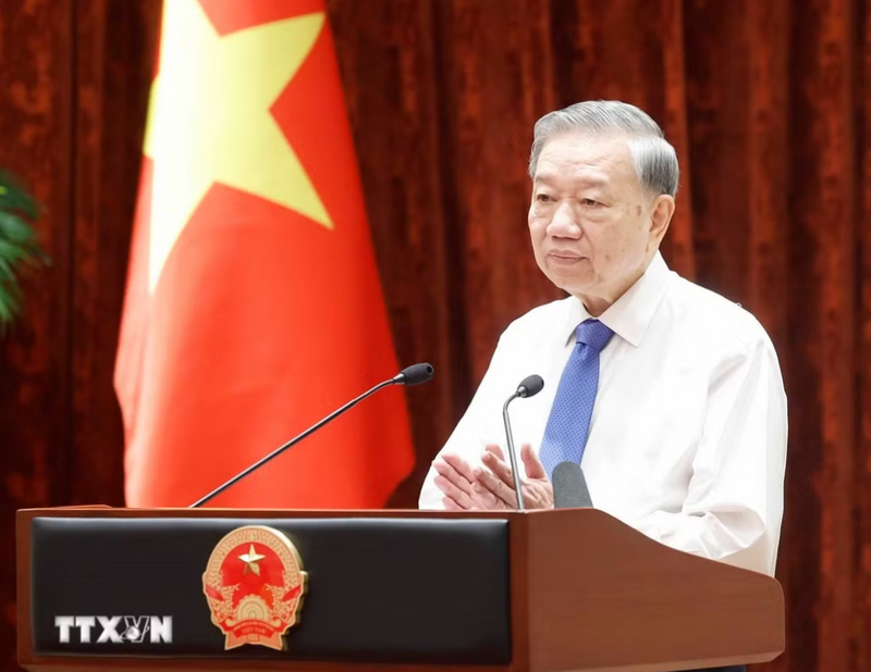 Tổng Bí thư, Chủ tịch nước Tô Lâm phát biểu. (Ảnh: Thống Nhất/TTXVN)