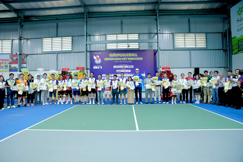 Giải Pickleball Hội Nhà báo Việt Nam 2026 chính thức khai mạc sáng 19/4 tại TP. Hồ Chí Minh. Ảnh: BTC