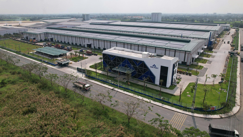 Toàn cảnh Nhà máy Ống thép Hòa Phát Long An.