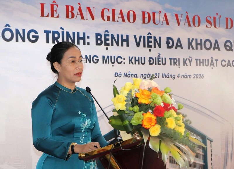 Bà Nguyễn Thị Anh Thi, Phó Chủ tịch UBND TP. Đà Nẵng phát biểu tại buổi lễ. Ảnh: Diễm Phúc