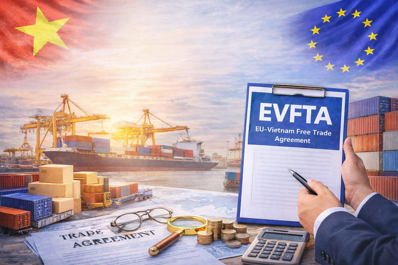 Hoạt động xuất nhập khẩu giữa Việt Nam và Liên minh châu Âu được thúc đẩy nhờ các quy định về quy tắc xuất xứ trong EVFTA.
