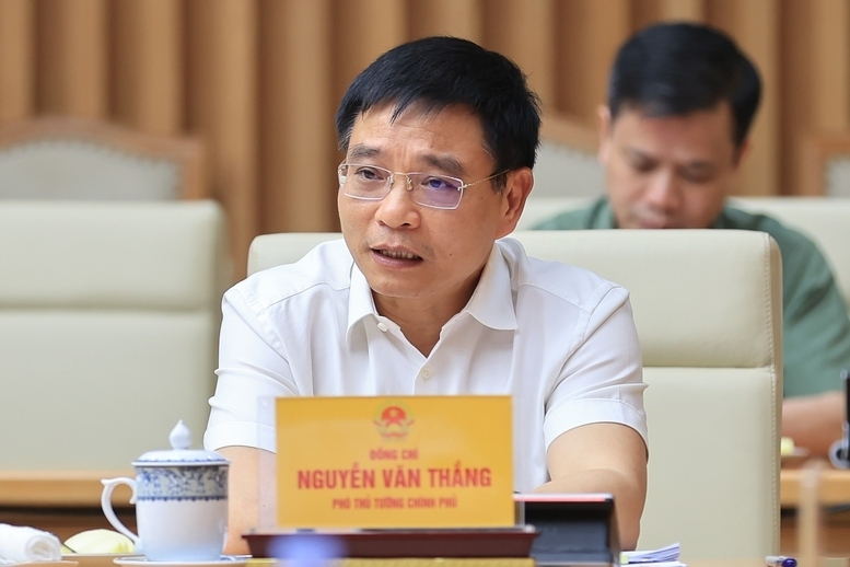 Phó Thủ tướng Nguyễn Văn Thắng phát biểu tại buổi làm việc - Ảnh: VGP/Nhật Bắc