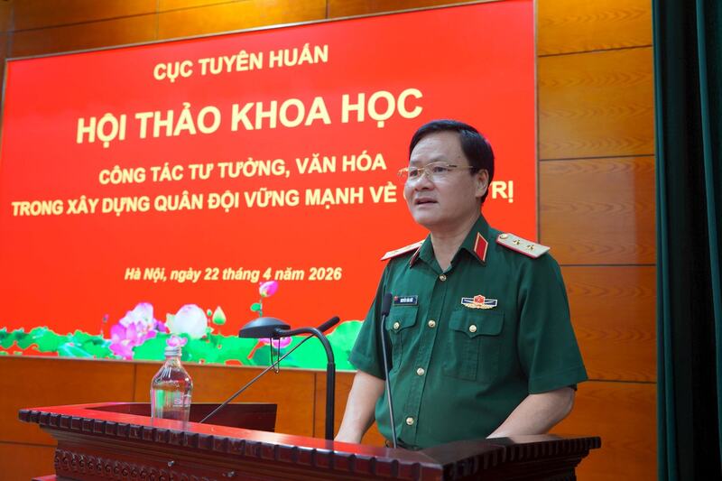 Trung tướng Nguyễn Văn Đức nhấn mạnh, trải qua 80 năm xây dựng, chiến đấu và trưởng thành, Cục Tuyên huấn luôn thể hiện lòng trung thành tuyệt đối với Tổ quốc, với Đảng, Nhà nước và Nhân dân.