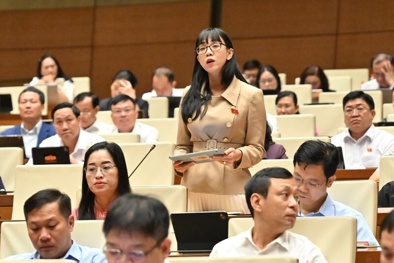 Đại biểu Trịnh Thị Tú Anh (đoàn Lâm Đồng) đề nghị Chính phủ sớm nghiên cứu, trình Quốc hội ban hành các cơ chế, chính sách đặc thù đủ mạnh cho thành phố Đồng Nai.