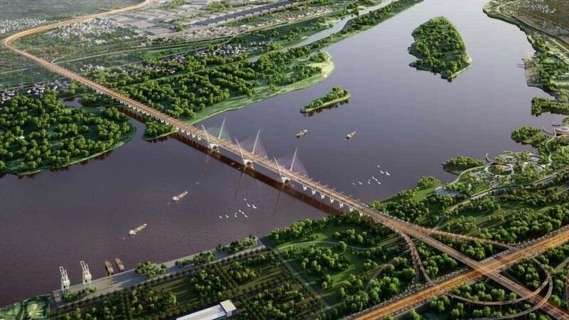 Phối cảnh cầu Tứ Liên. Ảnh: UBND phường Hồng Hà, TP Hà Nội