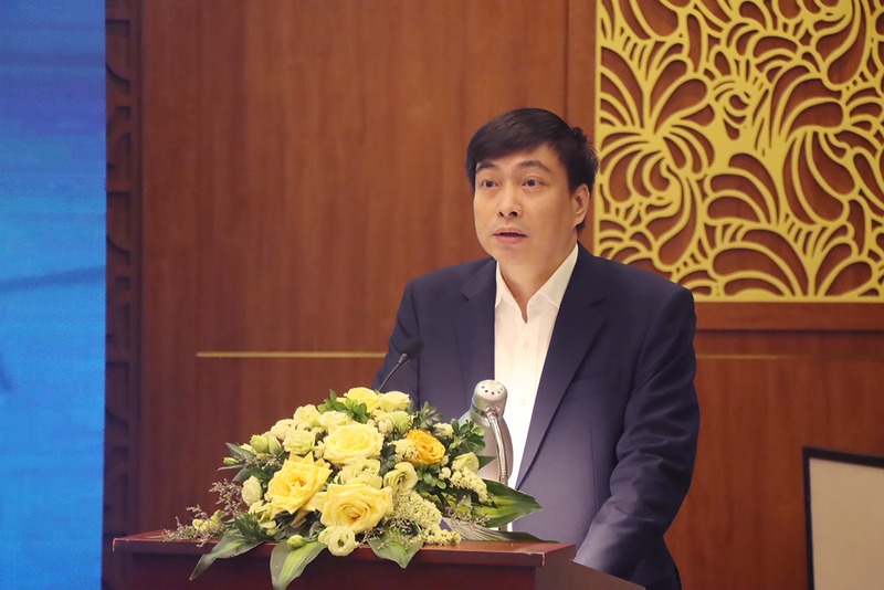 Ông Bùi Nguyễn Anh Tuấn – Phó Cục trưởng Cục Quản lý và Phát triển thị trường trong nước phát biểu tại hội thảo (Ảnh: Quyên Lưu)