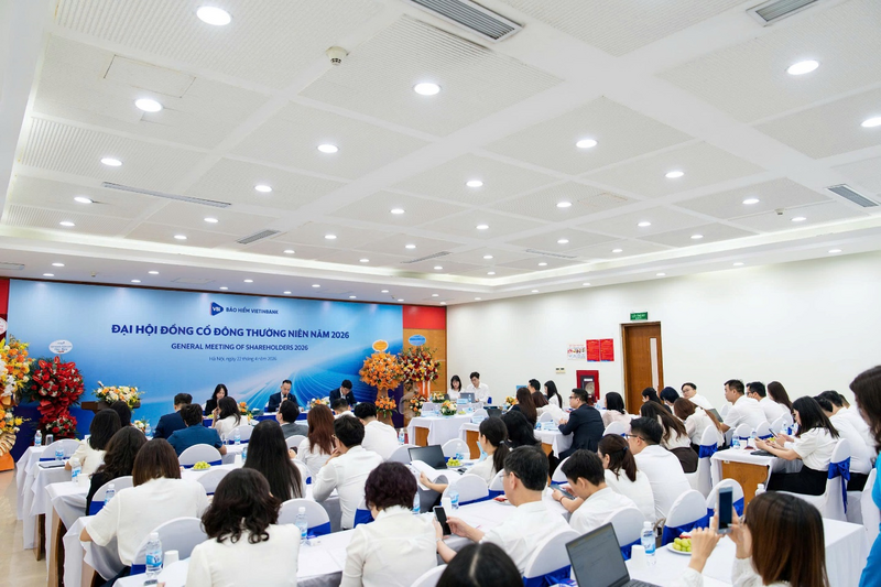 Đại hội cổ đông thường niên của Bảo hiểm VietinBank (VBI) được tổ chức với sự tham gia của các cổ đông và ban lãnh đạo. Ảnh: VBI