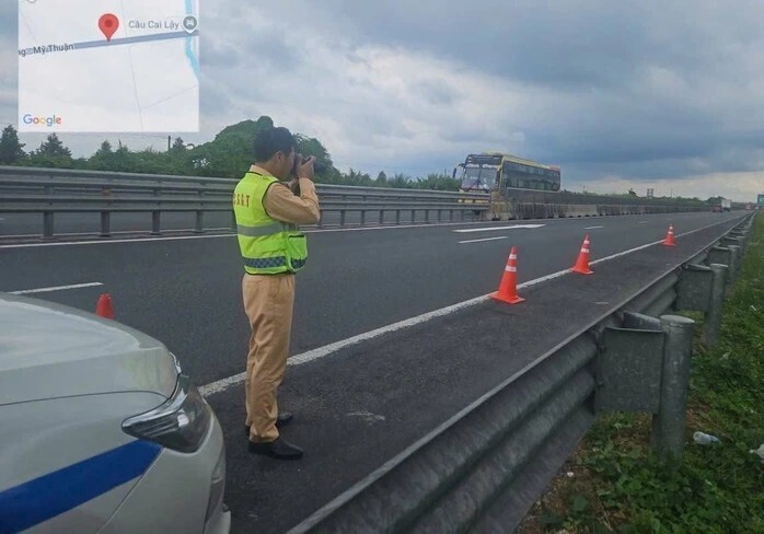Lực lượng cảnh sát giao thông tăng cường ghi hình, xử lý phạt nguội trên các tuyến cao tốc. Ảnh: Cục Cảnh sát giao thông