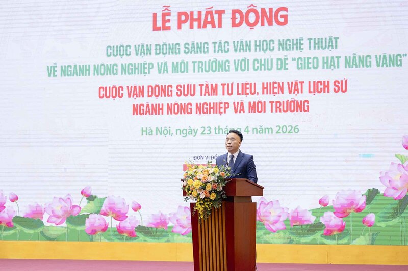 TS. Đào Xuân Hưng, Tổng Biên tập Tạp chí Nông nghiệp và Môi trường phát biểu tại lễ phát động. Ảnh: Linh Linh
