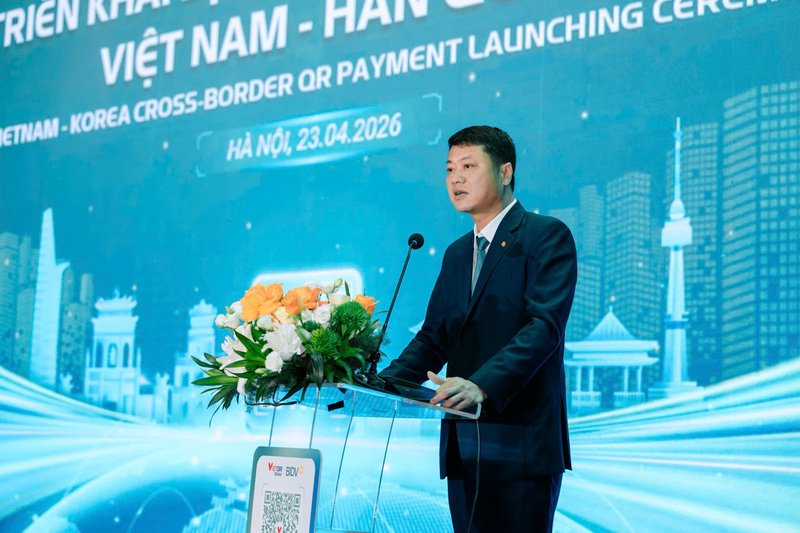 Ông Lê Ngọc Lâm, Tổng Giám đốc BIDV phát biểu.