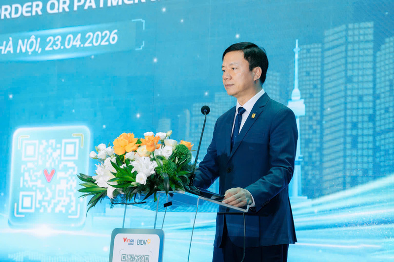 Ông Nguyễn Quang Minh, Tổng giám đốc NAPAS phát biểu.