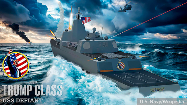 Hình ảnh về thiết giáp hạm lớp Trump. Ảnh: US Navy