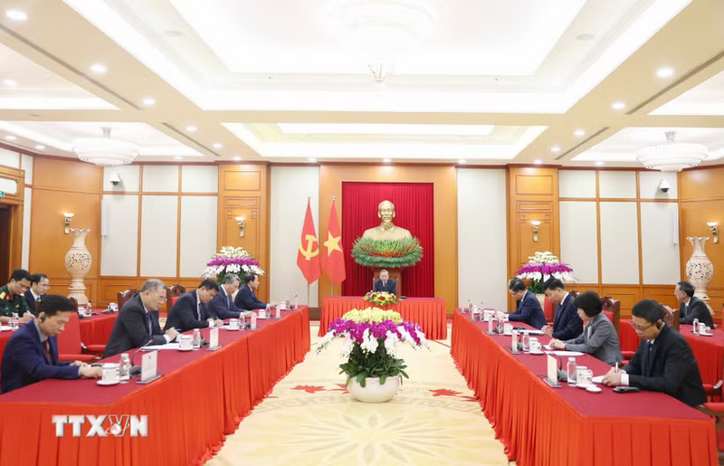 Tổng Bí thư, Chủ tịch nước Tô Lâm điện đàm với Thủ tướng Australia Anthony Albanese. Ảnh: Thống Nhất/TTXVN