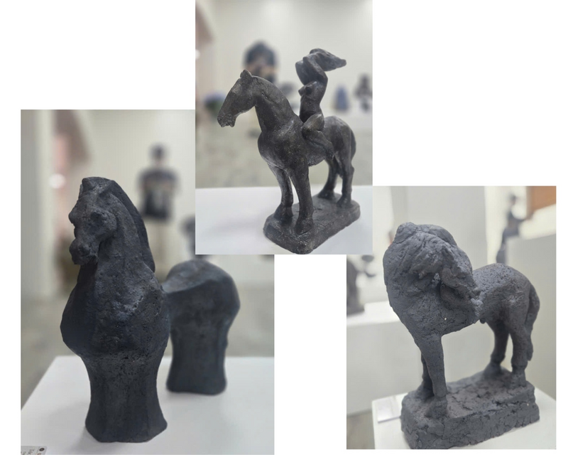 Bộ tác phẩm "Thảo nguyên" lấy hình tượng ngựa làm chủ đạo.