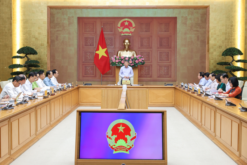 Toàn cảnh cuộc làm việc. Ảnh:VGP/Nhật Bắc